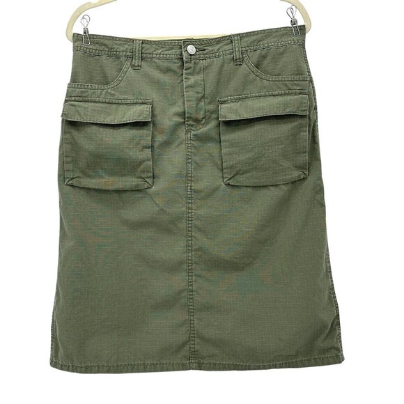 Polo Ralph Lauren Dresses & Skirts - Vintage Polo Jeans Co. Ralph Lauren Green Knee Length Cargo Skirt Womens 10